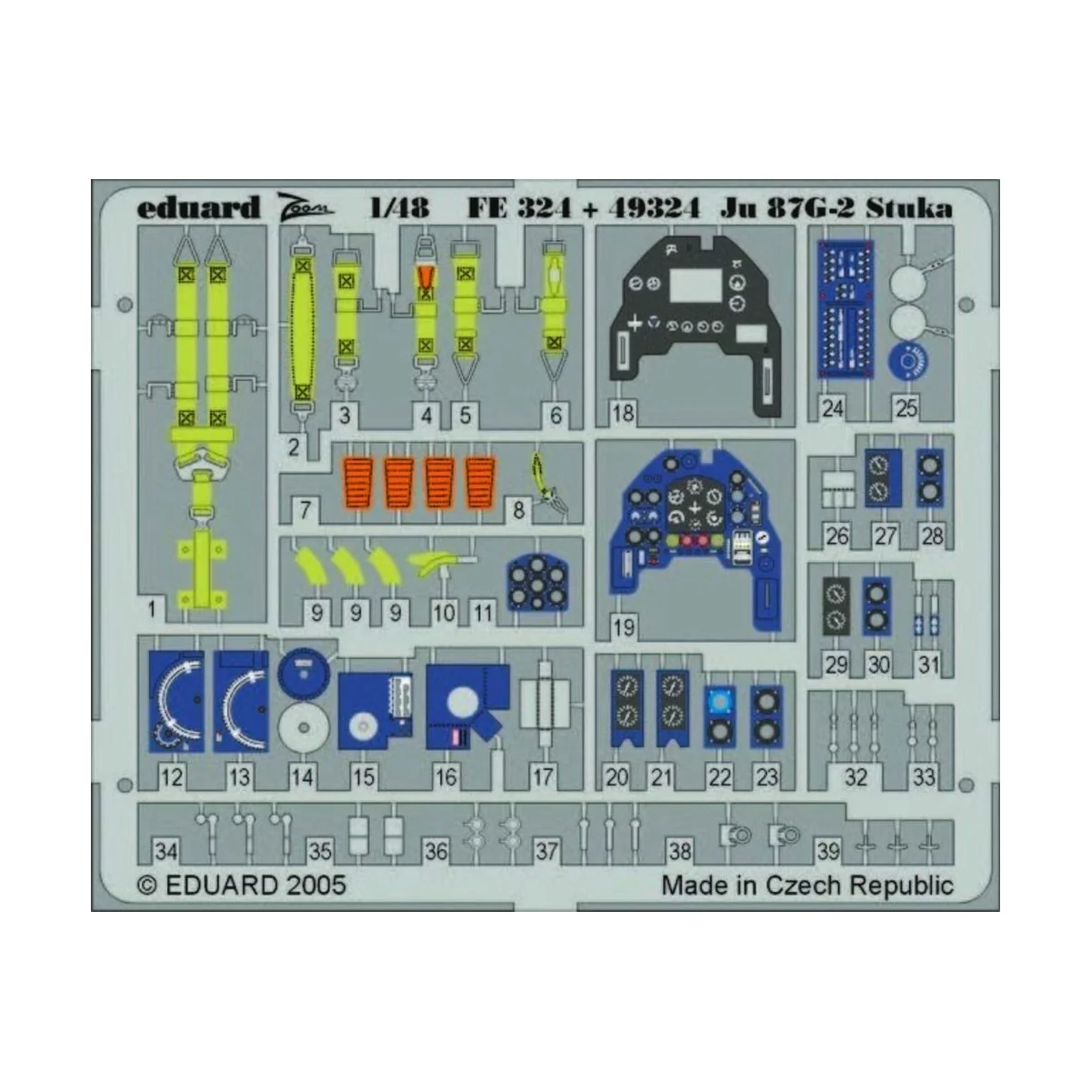 Ju 87G-2 Stuka für Hasegawa Bausatz, 1/48 - Eduard Accessories 49324