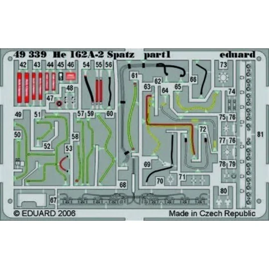 He 162A-2 Spatz für Tamiya Bausatz, 1/48 - Eduard Accessories 49339
