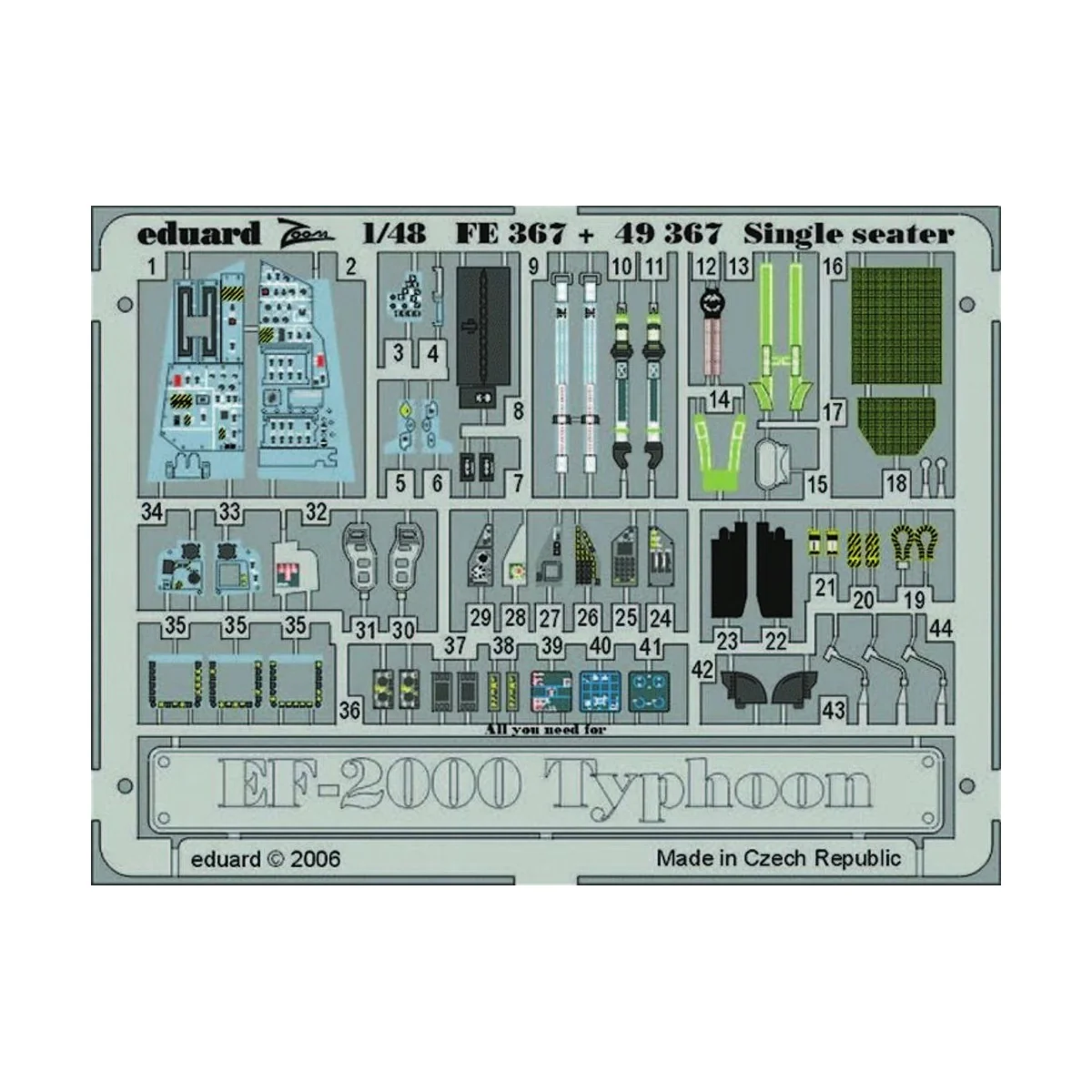 EF-2000 Typhoon Single Seater für Revell Bausatz, 1/48 - Eduard Acc...