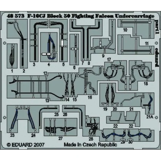 F-16CJ Block 50 Fighting Falcon undercarriage für Tamiya Bausatz, 1...