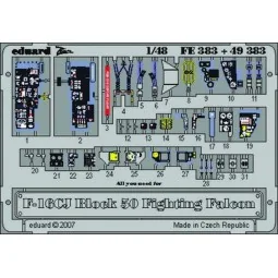 F-16CJ Block 50 Fighting Falcon, Für Tamiya Bausatz, 1/48 - Eduard ...