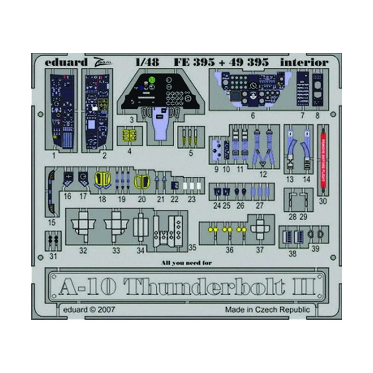 A-10 Thunderbolt II interior für Hobby Boss Bausatz, 1/48 - Eduard ...