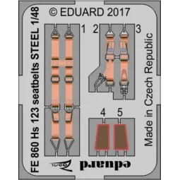 Hs 123 for Gaspatch Models, 1/48 - Eduard Accessories 49860 2