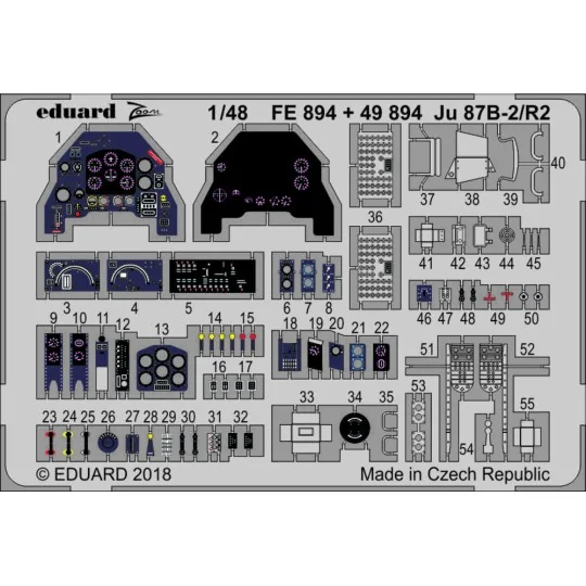 Ju 87B-2/R2 for Airfix, 1/48 - Eduard Accessories 49894