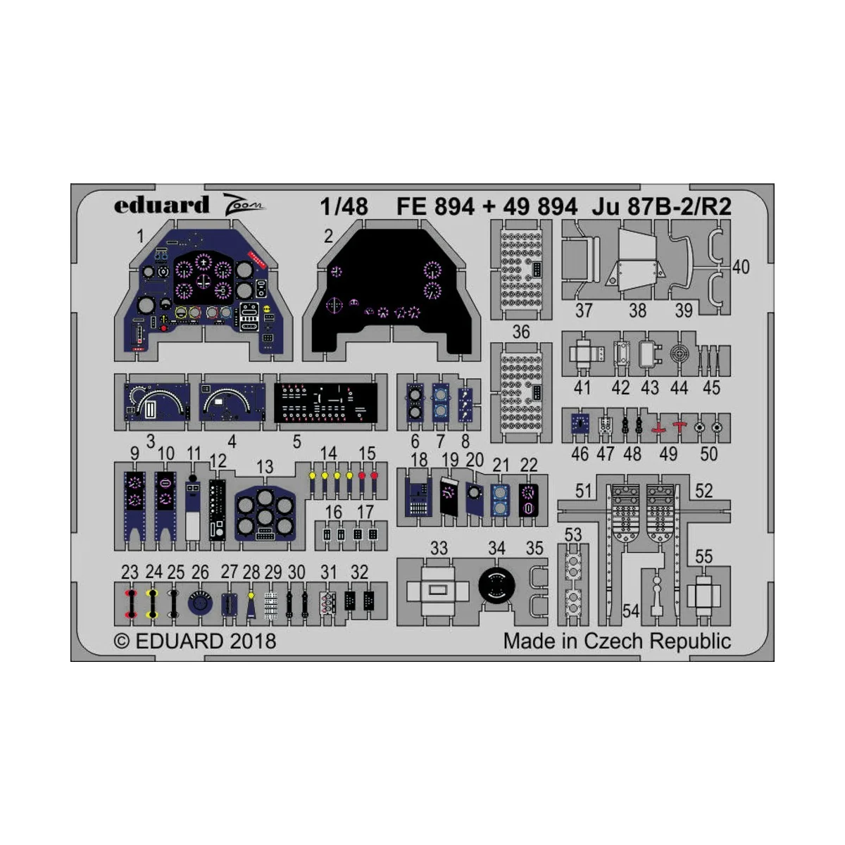 Ju 87B-2/R2 for Airfix, 1/48 - Eduard Accessories 49894