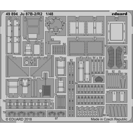 Ju 87B-2/R2 for Airfix, 1/48 - Eduard Accessories 49894