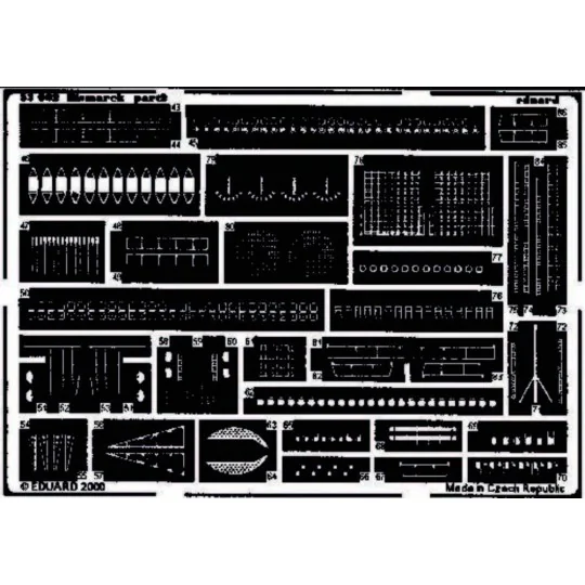 Schlachtschiff Bismarck Fotoätzsatz, 1/350 - Eduard Accessories 53002
