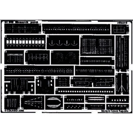 Schlachtschiff Bismarck Fotoätzsatz, 1/350 - Eduard Accessories 53002