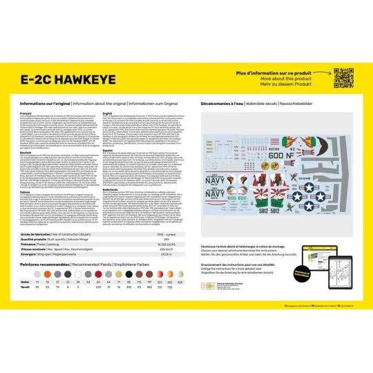 STARTER KIT E-2C Hawkeye, 1/72 - Heller 58300