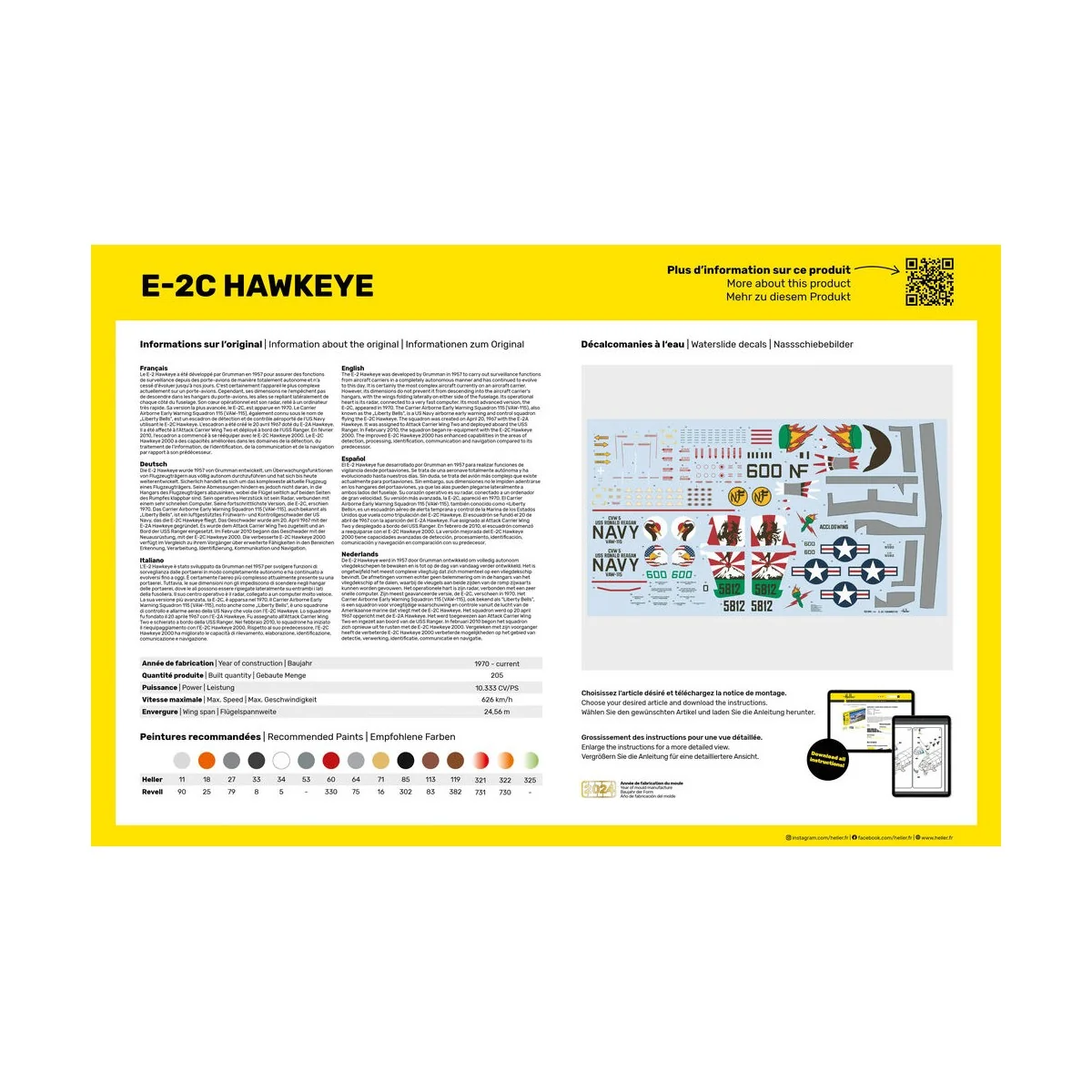 STARTER KIT E-2C Hawkeye - Heller 58300