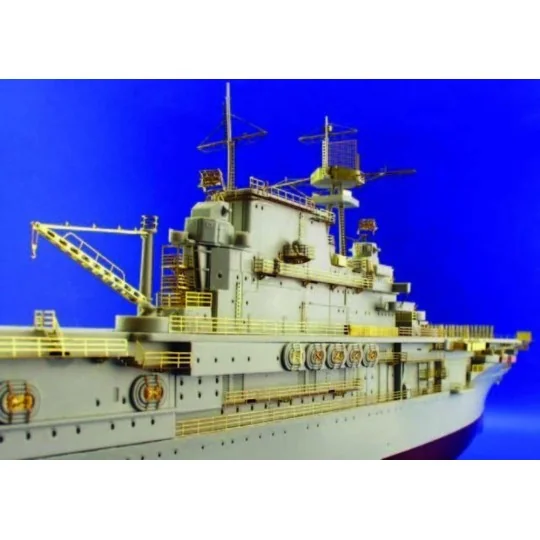 Flugzeugträger USS Hornet CV 8 Fotoätzsatz für Reling, 1/350 - Edua...