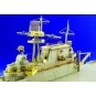 Flugzeugträger USS Hornet CV 8 Fotoätzsatz für Reling, 1/350 - Edua...