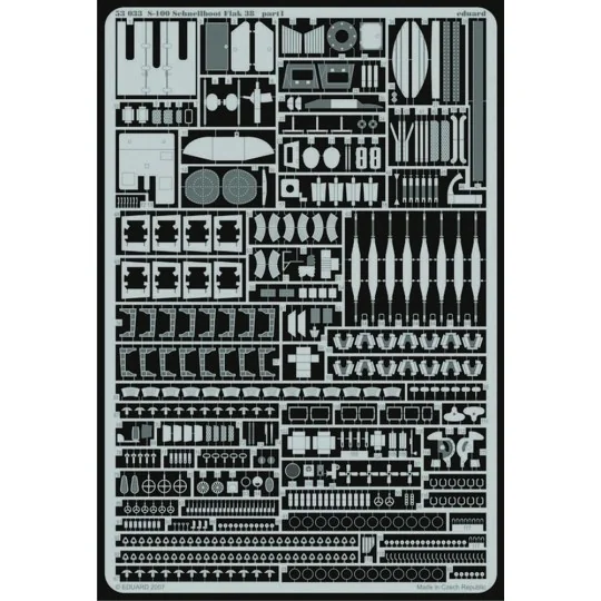 S-100 Schnellboot Flak 38mm, 1/72 - Eduard Accessories 53033