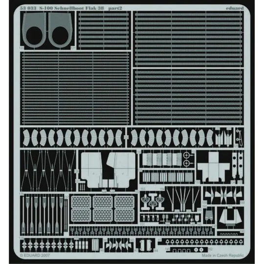 S-100 Schnellboot Flak 38mm, 1/72 - Eduard Accessories 53033
