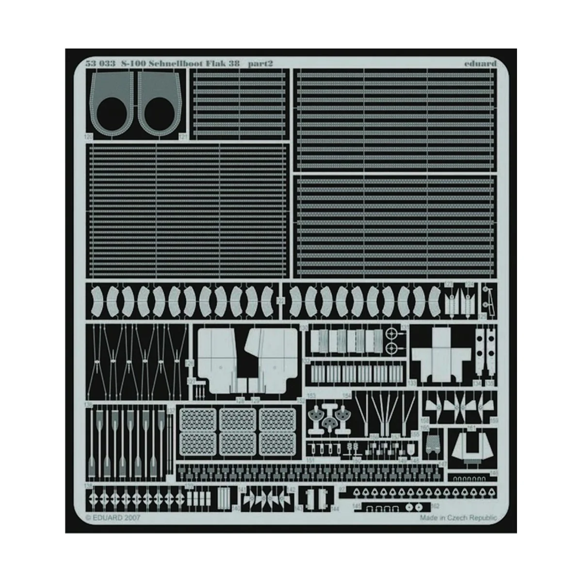 S-100 Schnellboot Flak 38mm, 1/72 - Eduard Accessories 53033
