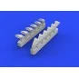 Spitfire exhaust stacks-fishtail f.Eduar, 1/72 - Eduard Accessories...