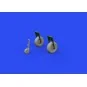 Beaufort Mk.I wheels for Airfix, 1/72 - Eduard Accessories 672251