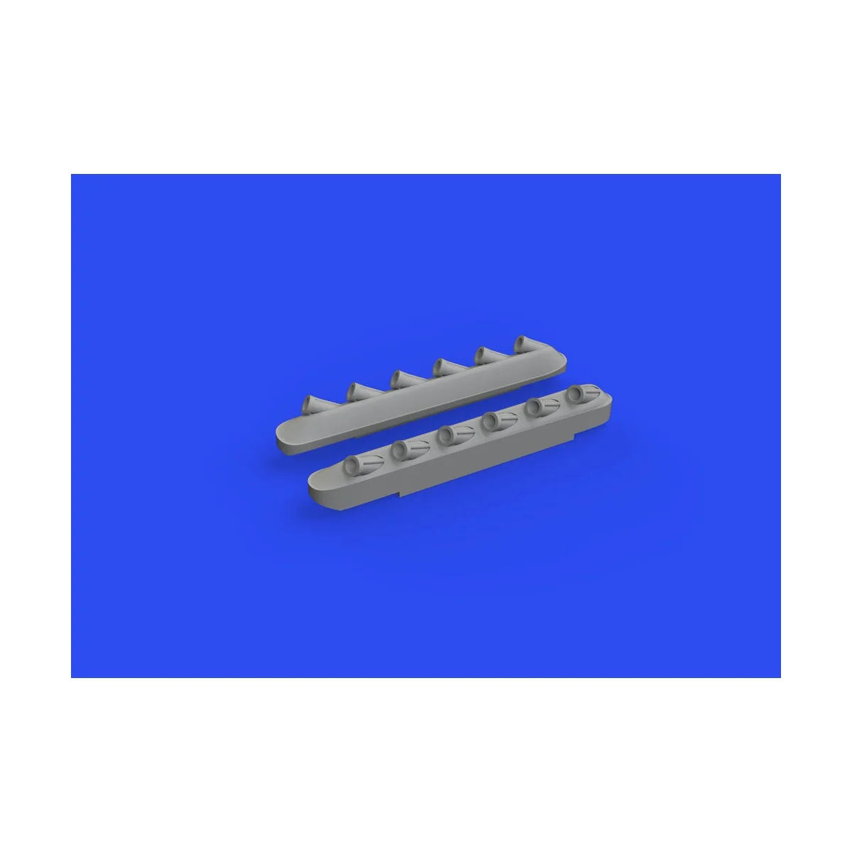 P-51B/C exhausts stacks w/fairing PRINT for ARMA HOBBY, 1/72 - Edua...