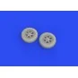 F4F wheels late PRINT for ARMA HOBBY, 1/72 - Eduard Accessories 672299