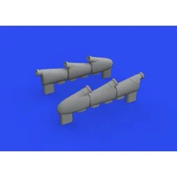 Hurricane Mk.I exhaust stacks for ARMA HOBBY, 1/72 - Eduard Accesso... 2
