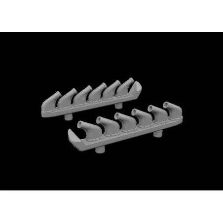 P-51D exhaust stacks PRINT, 1/72 - Eduard Accessories 672358
