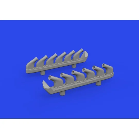 P-51D exhaust stacks PRINT, 1/72 - Eduard Accessories 672358