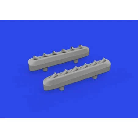 P-51D exhaust stacks w/ fairing PRINT, 1/72 - Eduard Accessories 67...