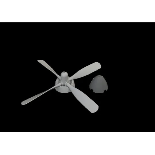 P-51D Hamilton Standard propeller uncuffed PRINT, 1/72 - Eduard Acc...