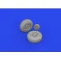 P-51D wheels diamond tread, 1/72 - Eduard Accessories 672366