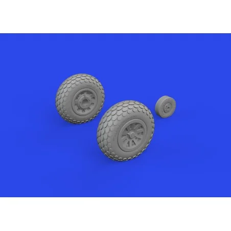 P-51D wheels oval tread, 1/72 - Eduard Accessories 672367