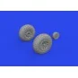 P-51D wheels oval tread, 1/72 - Eduard Accessories 672367