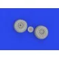 P-51D wheels oval tread, 1/72 - Eduard Accessories 672367