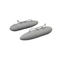 P-51D 108gal paper drop tanks PRINT, 1/72 - Eduard Accessories 672374