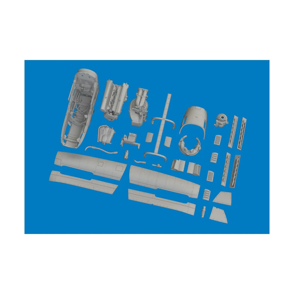 P-51D engine PRINT EDUARD, 1/72 - Eduard Accessories 672389