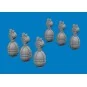 WWII USAAF oxygen cylinder A-4 PRINT, 1/72 - Eduard Accessories 672395