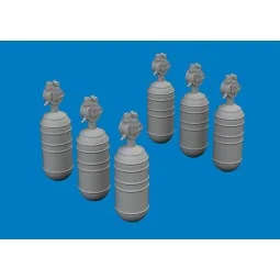 WWII USAAF oxygen cylinder A-6 PRINT, 1/72 - Eduard Accessories 672396