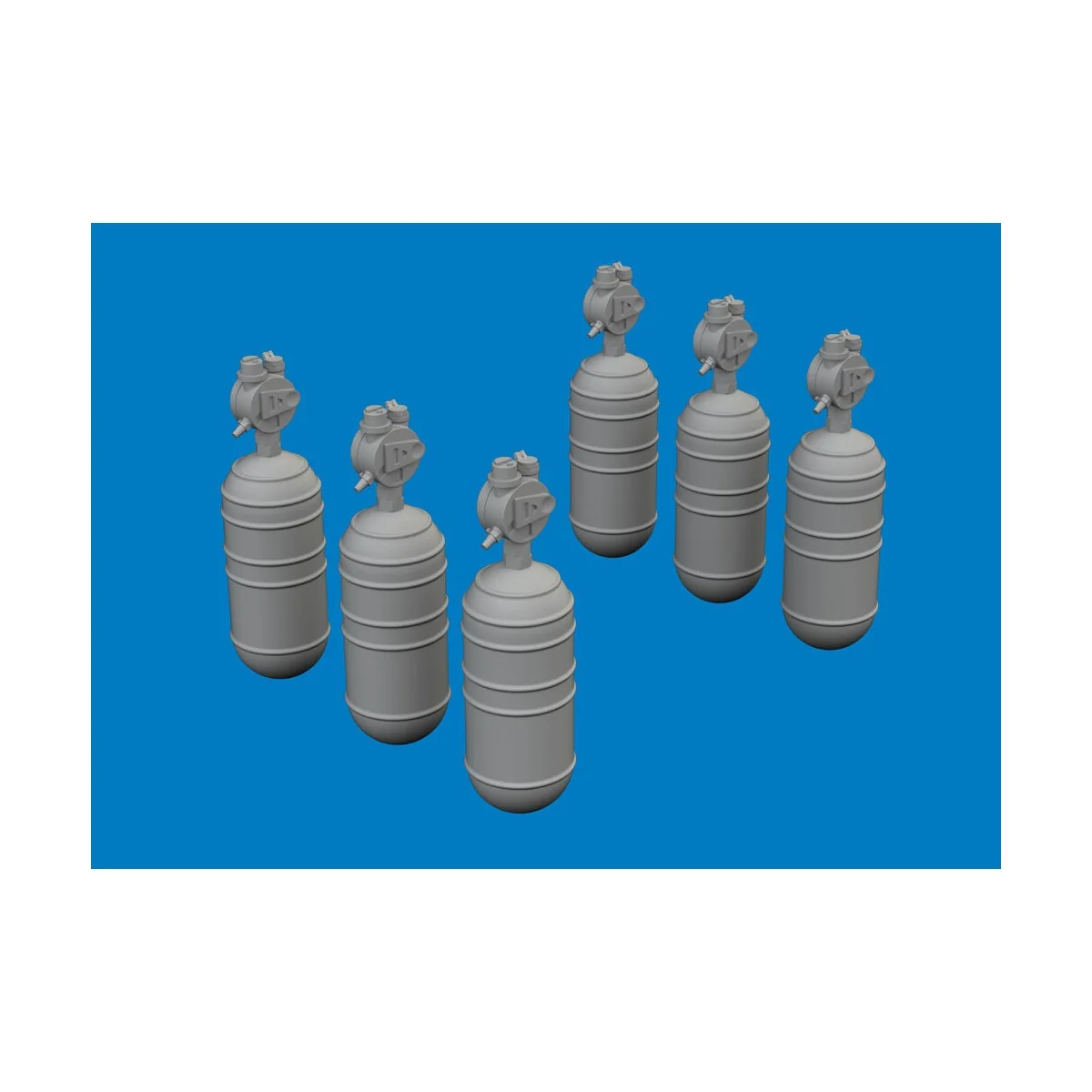 WWII USAAF oxygen cylinder A-6 PRINT, 1/72 - Eduard Accessories 672396