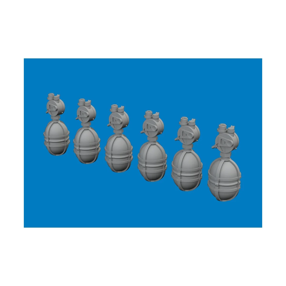 WWII USAAF oxygen cylinder A-4 PRINT, 1/72 - Eduard Accessories 672395