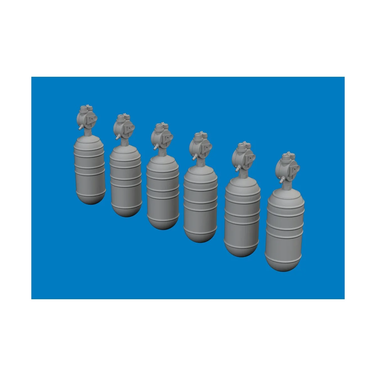 WWII USAAF oxygen cylinder A-6 PRINT, 1/72 - Eduard Accessories 672396