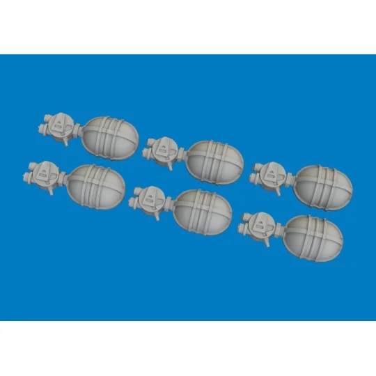 WWII USAAF oxygen cylinder A-4 PRINT, 1/72 - Eduard Accessories 672395