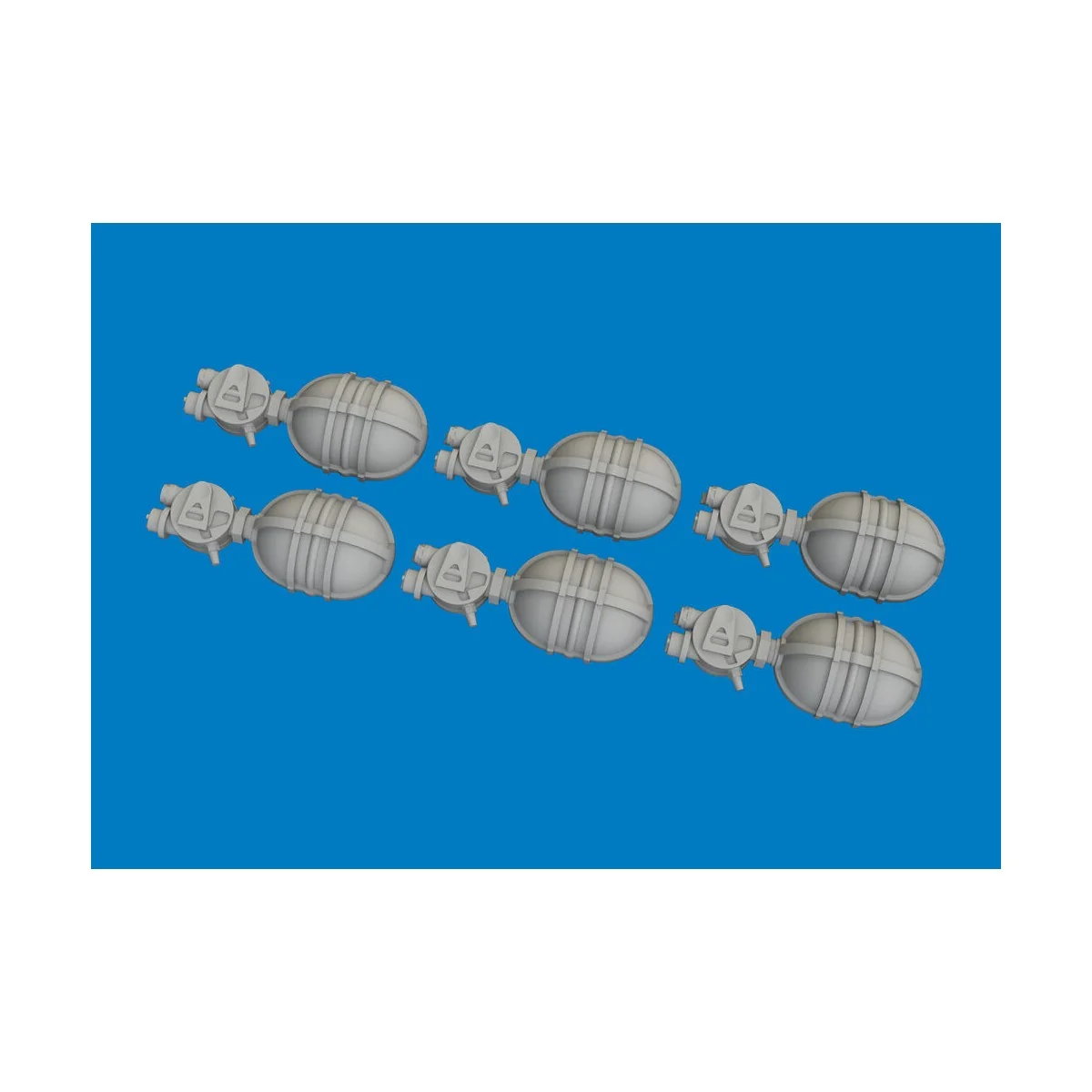 WWII USAAF oxygen cylinder A-4 PRINT, 1/72 - Eduard Accessories 672395