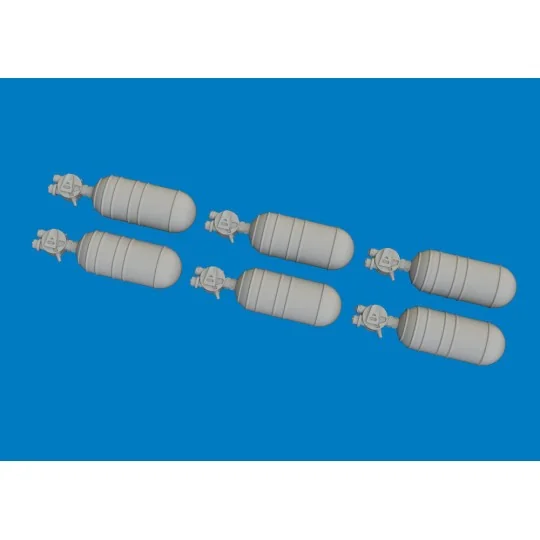 WWII USAAF oxygen cylinder A-6 PRINT, 1/72 - Eduard Accessories 672396