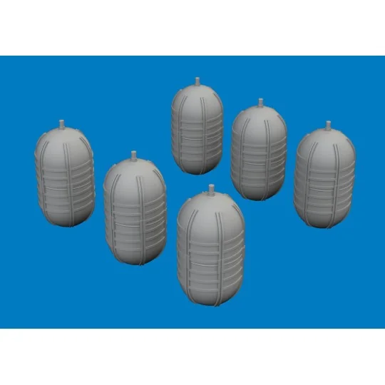 WWII USAAF oxygen tank G-1 PRINT, 1/72 - Eduard Accessories 672397