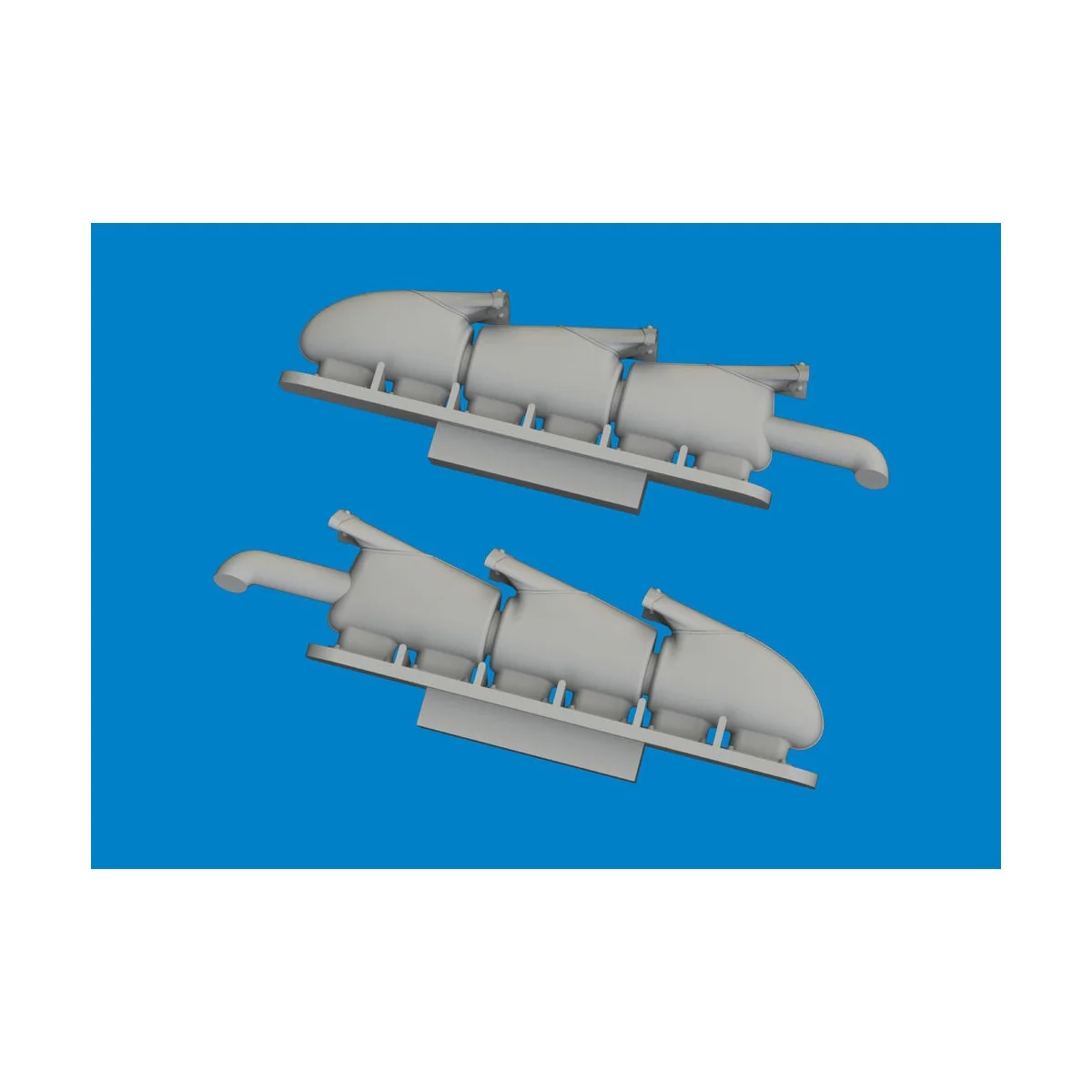 Spitfire Mk.V three-stacks exhaust fishtail PRINT TAMIYA, 1/72 - Ed...