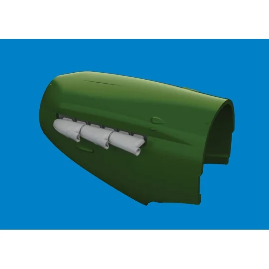 Spitfire Mk.I/II/V three-stacks exhaust rounded PRINT for IBG, 1/72...