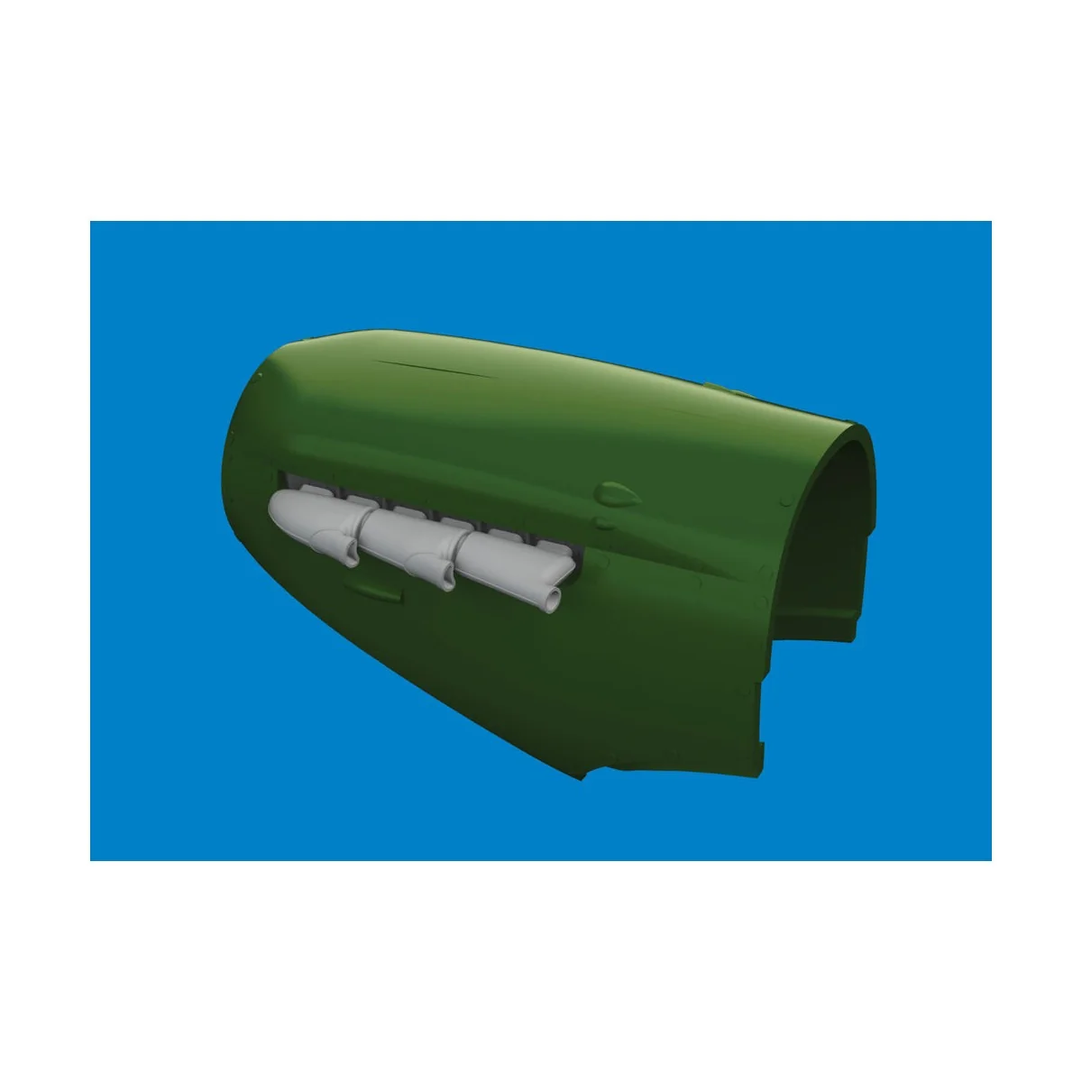 Spitfire Mk.I/II/V three-stacks exhaust rounded PRINT for IBG, 1/72...