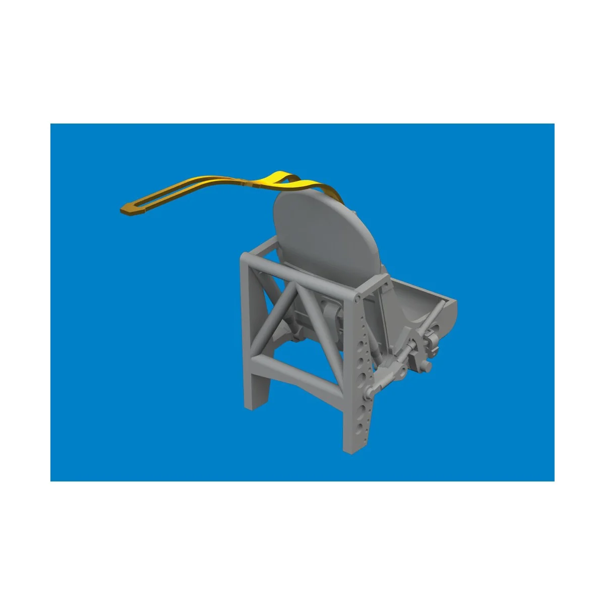 Spitfire Mk.I/II/V metal seat w/ integral belts PRINT for IBG, 1/72...