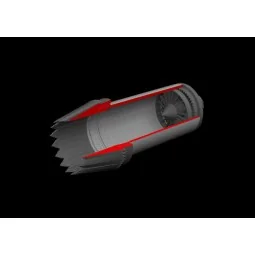 F-35C exhaust nozzle PRINT for Tamiya, 1/72 - Eduard Accessories 67...