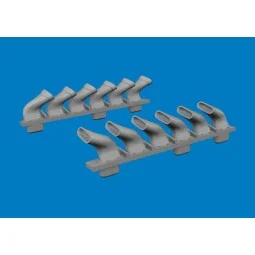 Spitfire Mk.V six-stacks exhaust fishtail PRINT for Eduard, 1/72 - ...