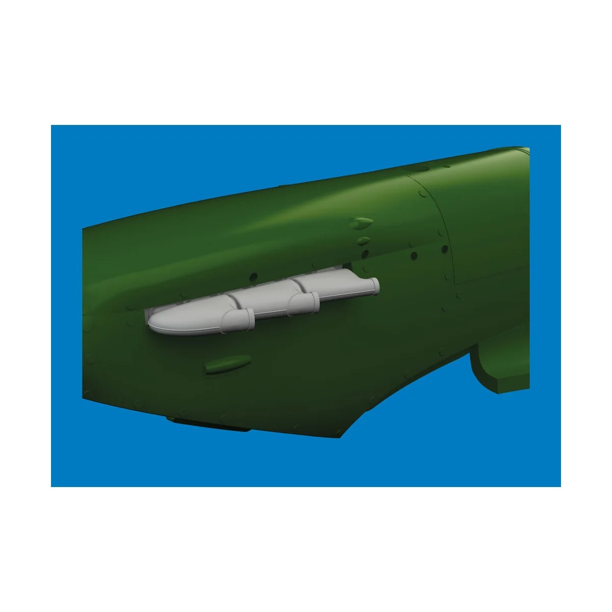 Spitfire Mk.V three-stacks exhaust rounded PRINT for Eduard, 1/72 -...